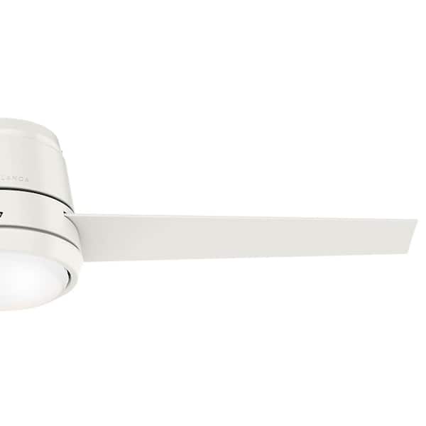 Commodus 54 in. Integrated LED Low Profile Indoor Fresh White Ceiling Fan with Light Kit and Remote Control
