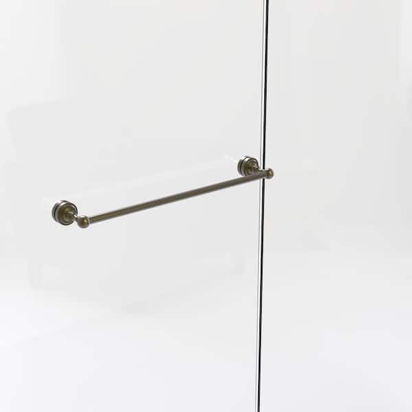 Allied Brass Dottingham Collection 24 in. Shower Door Towel Bar in Antique Brass