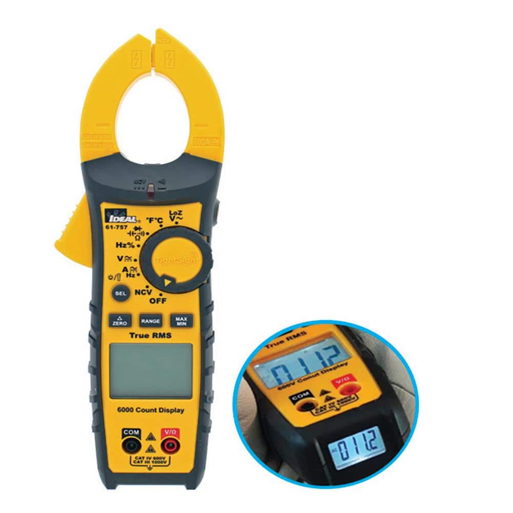 IDEAL TightSight 600 Amp AC/DC TRMS Clamp Meter -  61-757