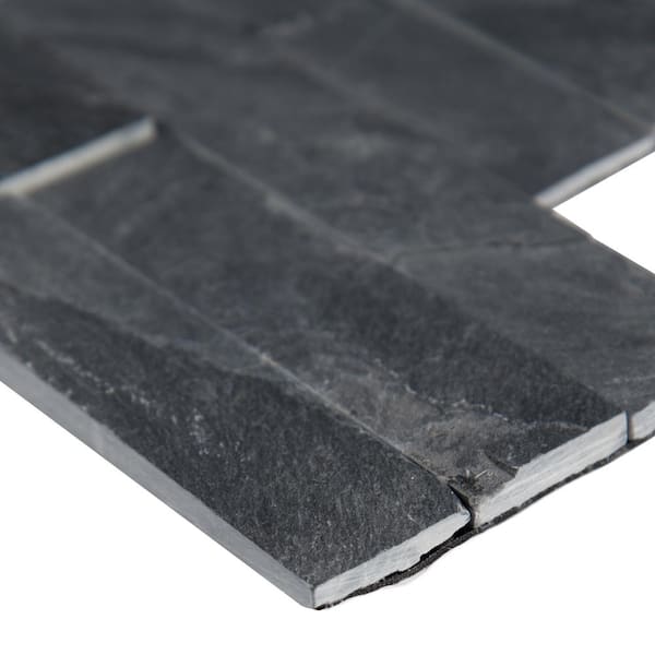 Montauk Black 12 in. x 24 in. Honed Gauged Slate Stone Look Floor and Wall  Tile (10 sq. ft./Case)