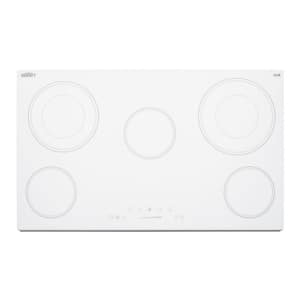 36 in. Radiant Electric Cooktop in White with 5 Elements including Dual Zone Elements and Power Burner