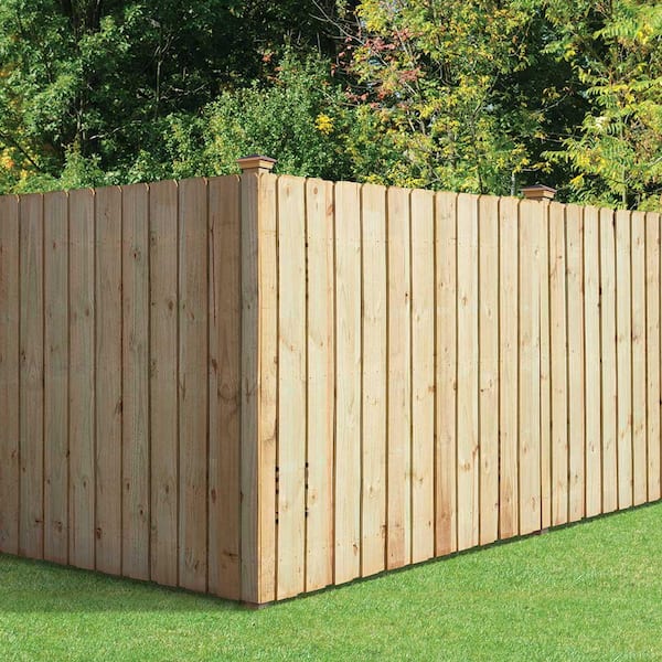 Mendocino Forest Products 6 ft. H x 8 ft. W Construction Common Redwood  Dog-Ear Fence Panel 07635 - The Home Depot