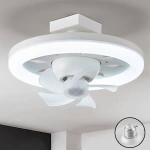 Socket Ceiling Light Bulb Fan with Remote 12 in.30W-LED Flush Mount Garage Light Bulb for Walk-in Closet