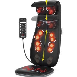 Neck and Back Massage Cushion S-Shaped 5-Speed in Black