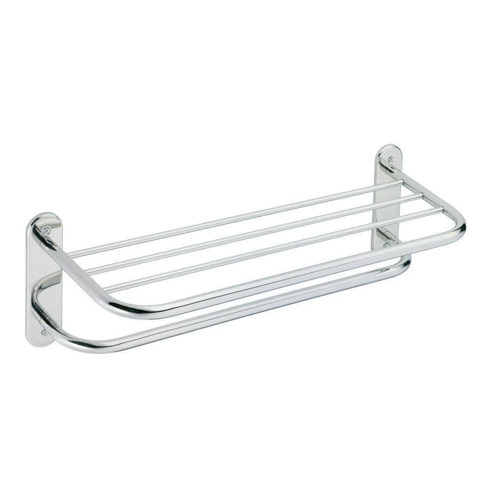 MOEN Hotel 24 in. W Towel Shelf with Towel Bar in Polished Stainless Steel, Silver -  5208-241PS