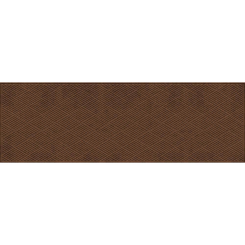 Waterhog Diamonds 35 in. x 100 in. PET Polyester Indoor Outdoor Runner Dark