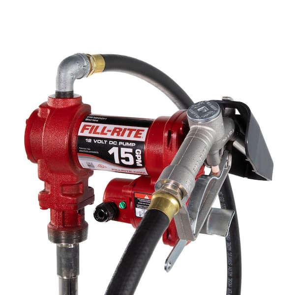 12-Volt 15 GPM 1/4 HP Fuel Transfer Pump (Manual Nozzle Package)