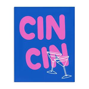 Cin Cin Cheers Glasses by House of Lulu Unframed Food Graphic Art Print 48 in. x 36 in.