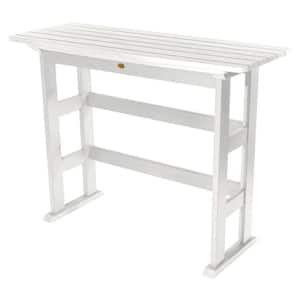 Lehigh White Rectangular Recycled Plastic Outdoor Bar Height Dining Table