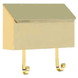 Polished Brass Vertical Wall Mount Non-Locking Mailbox