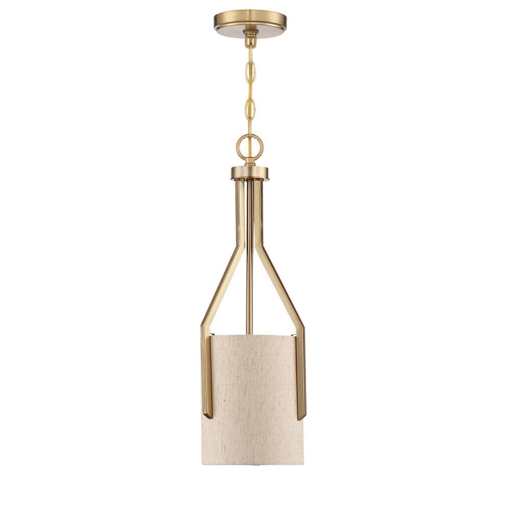 Elara Brushed Gold Mini Drum Pendant Light