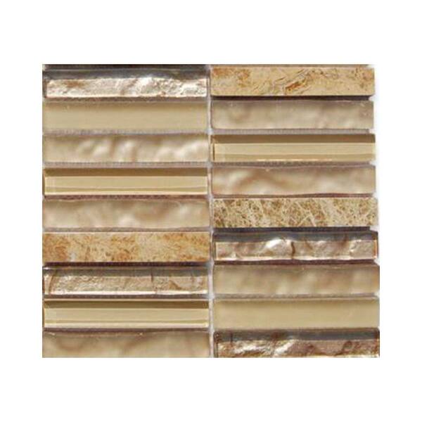 Ivy Hill Tile Sandstorm 3 in. x 6 in. x 8 mm Mixed Materials Mosaic Floor and Wall Tile Sample