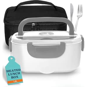 Electric Lunch Box For Adults - 75W Rechargeable Self-Heating Food Warmer, 1.5L Stainless Steel, For Office & Travel