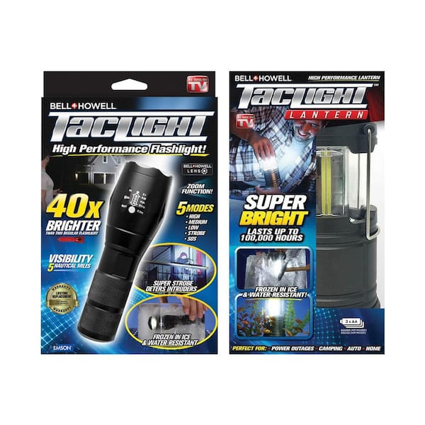 Lampe Torche Tactique Bell + Howell Tac Light - Ultra Lumineuse - Pack