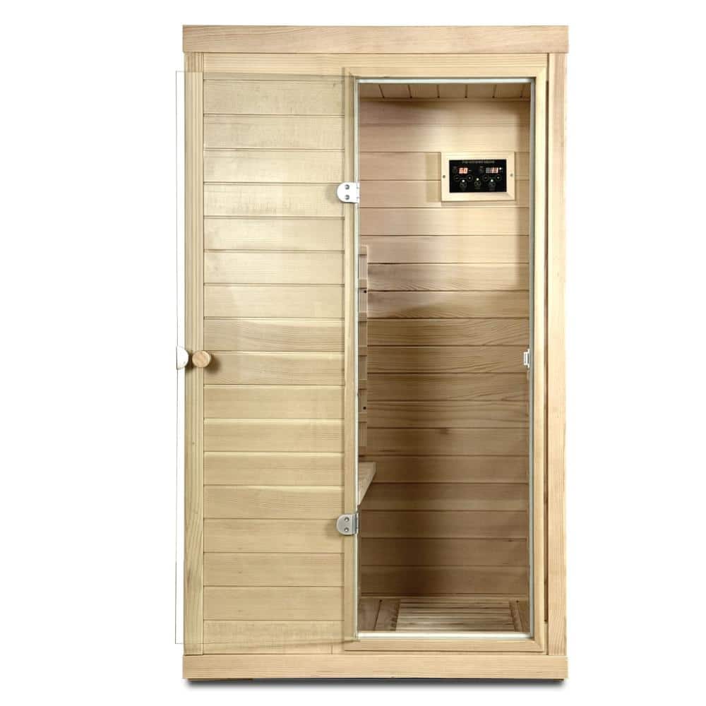 1-Person Far-infrared Indoor Hemlock Wood Sauna Room price history on PriceWatchPro