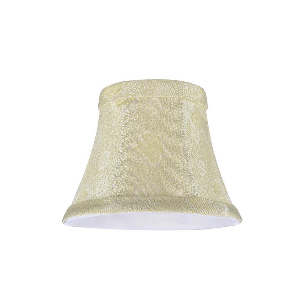 Butter Creme Jacquard Fabric Bell Lamp Shade Set of 5