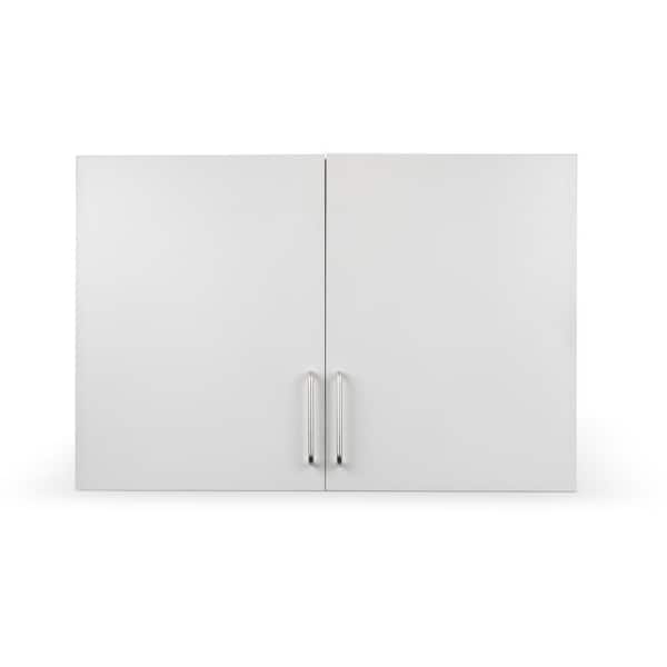 Vivacomfort Gray 24 in. H x 36 in. W x 12 in. D MDF Wall Mounted 2 Door Laundry Room Medical Cabinet with 2-Shelves