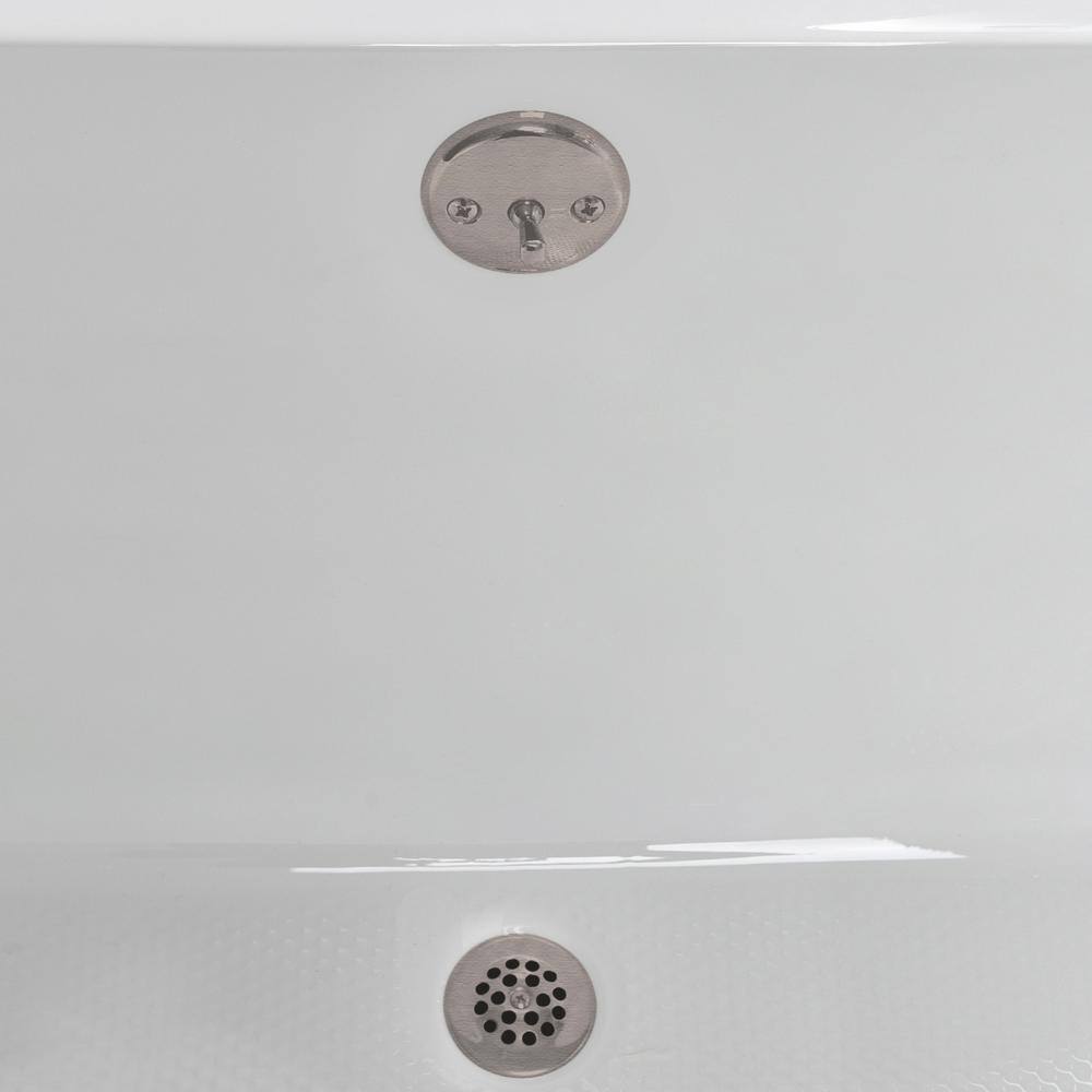 72'' x 36'' Glossy White Acrylic Soaking Drop-In Bathtub