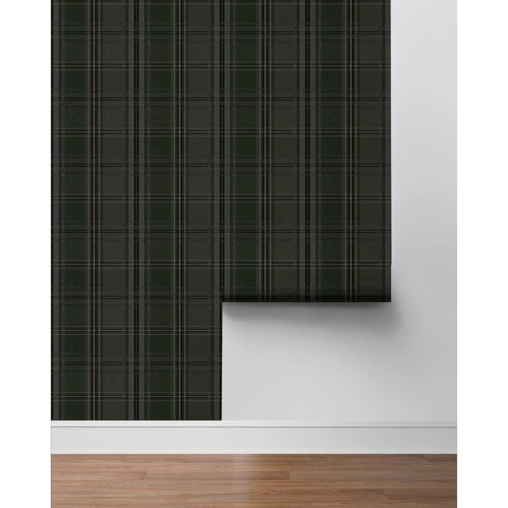 Evergreen Plaid Self-Adhesive Vinyl Wallpaper Roll