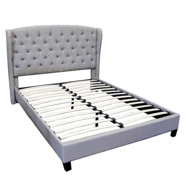 Spade Gray Queen Platform Bed Linen Frame