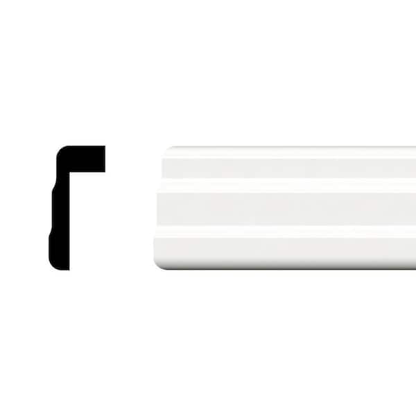 1-3/4 in. x 3/4 in. x 96 in. Wainscot Cap Moulding, PVC