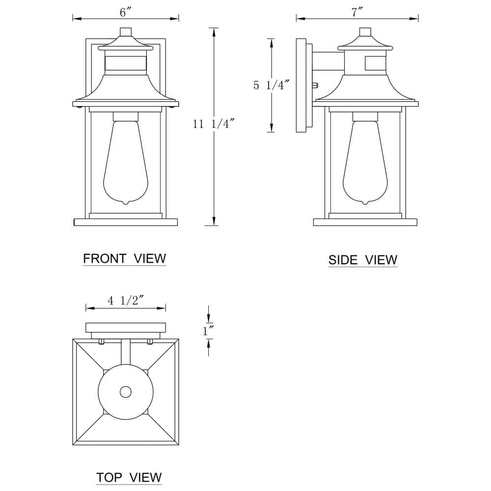 Matte Black Motion Sensor Outdoor Wall Sconce Set