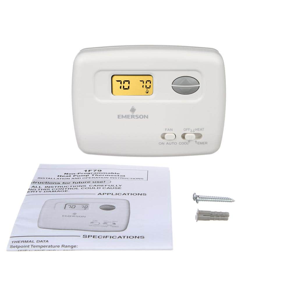 White Digital Low Voltage Rectangular Thermostat with Touchscreen