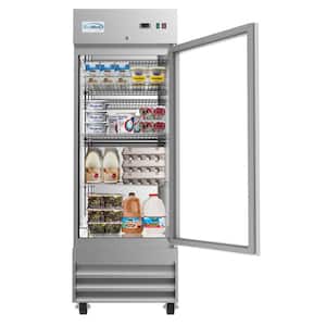 23 cu. ft. Commercial Reach in Refrigerator with Glass Door in Stainless Steel