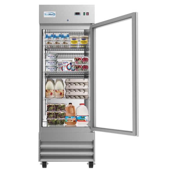 Koolmore 23 cu. ft. Commercial Reach in Refrigerator with Glass Door in Stainless Steel