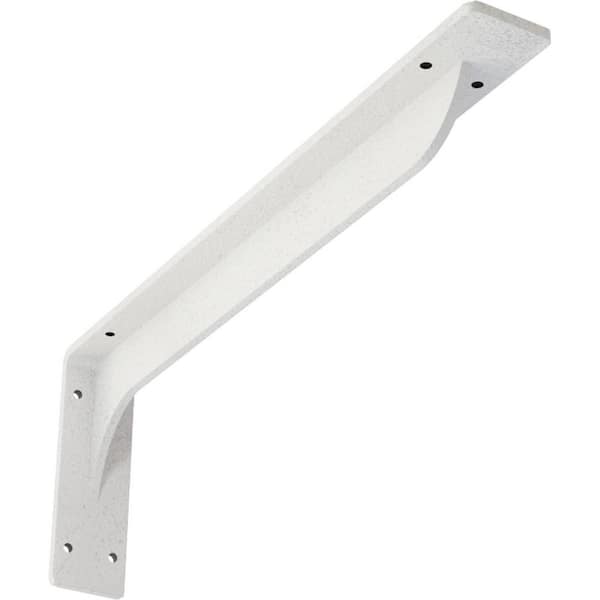 2 in. W x 6-1/2 in. H x 18 in. D Hammered White Embrey Steel Bracket