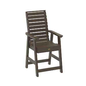 Glennville Weathered Acorn Counter Height Plastic Dining Chair