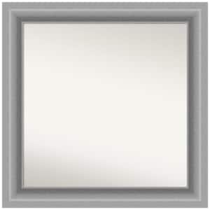 Peak Polished Silver 32 in. W x 32 in. H Square Non-Beveled Framed Wall Mirror in Silver