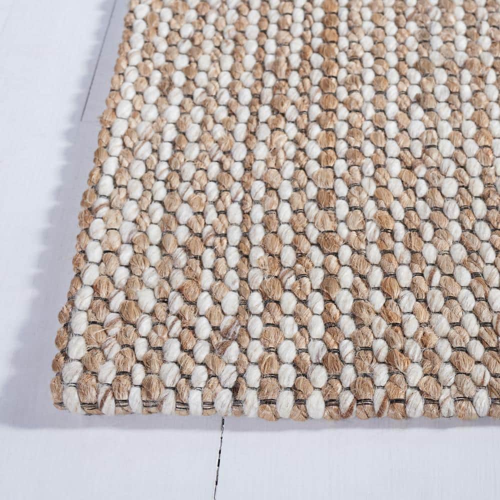 Natural Fiber Beige/Ivory 8 ft. x 10 ft. Solid Woven Area Rug - thumbnail 8