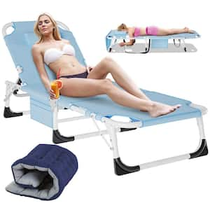 Face Down Tanning Chair with Face Arm Hole, 5-Position Adjustable, Folding Sleeping Bed Cot for Pool Beach Sunbathing