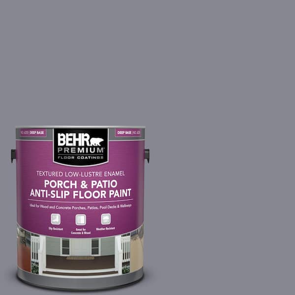 BEHR PREMIUM 1 gal. #PPU16-15 Gray Heather Textured Low-Lustre Enamel Interior/Exterior Porch and Patio Anti-Slip Floor Paint