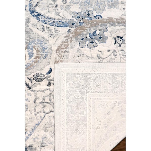 Fantasia Ivory/Beige 6 ft. x 9 ft. Abstract Area Rug