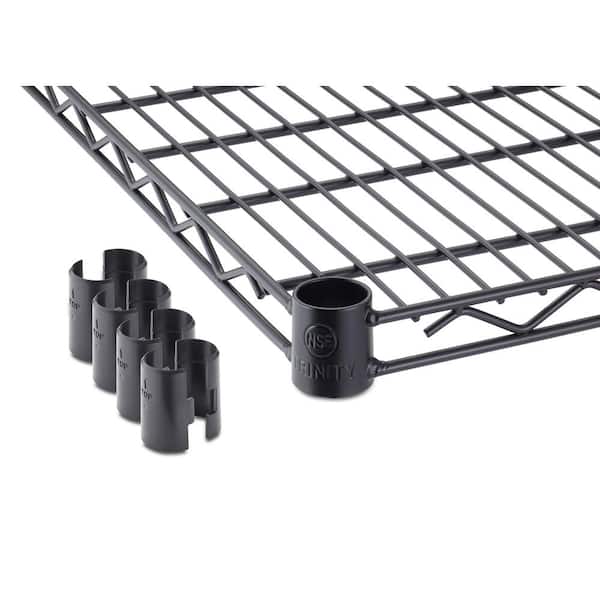 TRINITY 48 in. W x 18 in. D Individual Black Steel Wire Shelf