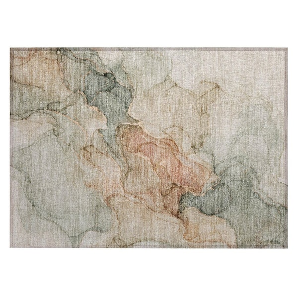 Chantille Machine Washable Indoor/Outdoor Abstract ACN3119 Sage 3 ft. x 4 ft. Area Rug