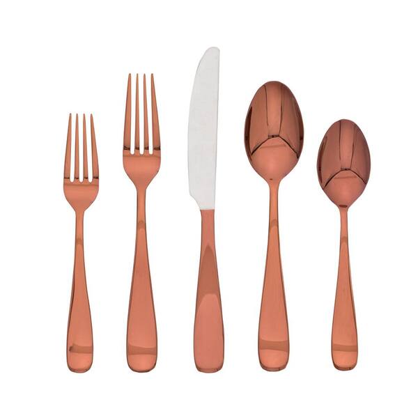 Cambridge Cecelia Copper Mirror 20-Piece Flatware Set (Service for 4)