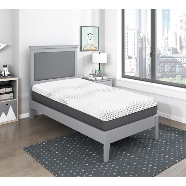 Full Soft 12" Twin Green Tea Gel-Infused Memory Foam Hybrid Mattress, Plush Pocket Coils, Mattress in a Box