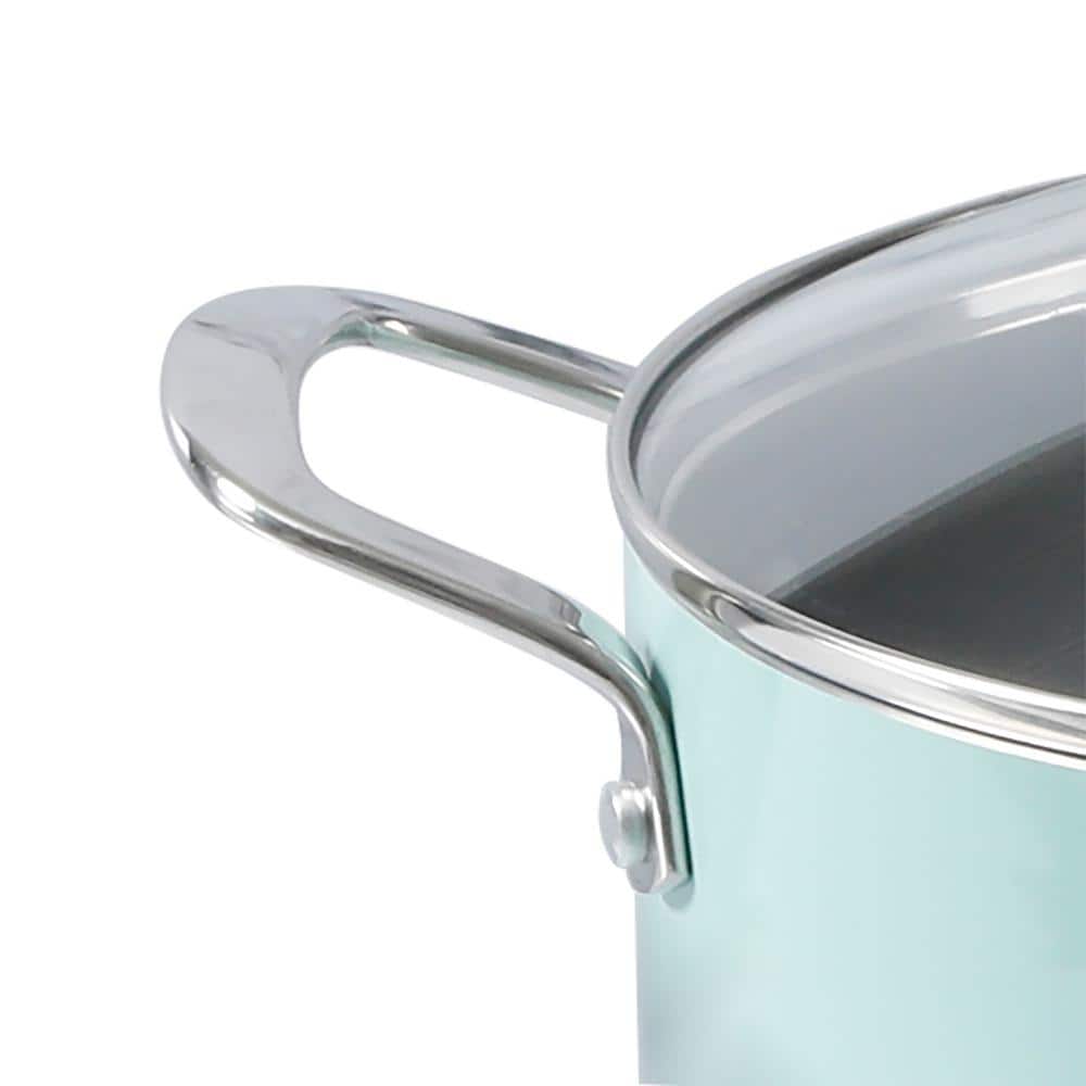 Martha Blue 10-Piece Nonstick Aluminum Enamel Cookware Set