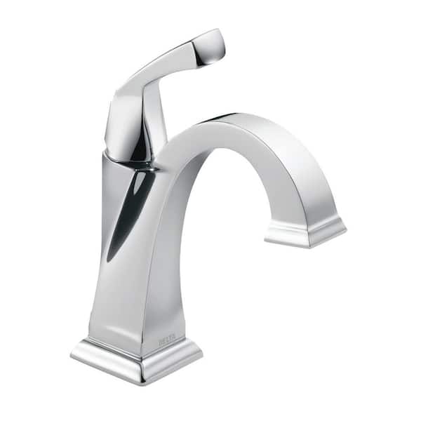 Delta Dryden Single Hole Single-Handle Bathroom Faucet with Metal Drain Assembly in Chrome