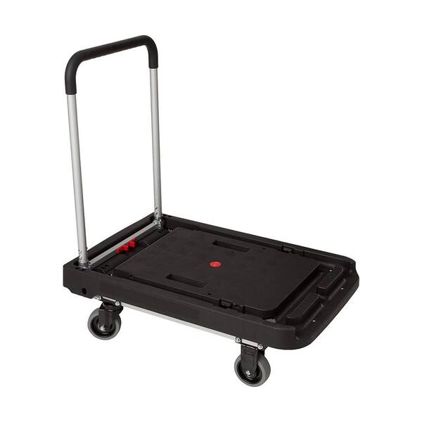 Magna Cart 4 Wheel Folding Platform Transport Cart with 500 Pound Capacity, Aluminum