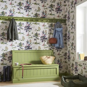 Joules Woodland Scene Dawn Grey Matte Non Woven Removable Paste The Wall Wallpaper Sample