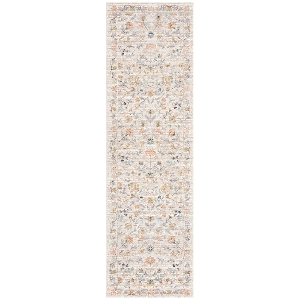 Tayse Rugs Crestwood Cream 2 ft. x 8 ft. Oriental Indoor Area Rug CSW1317  2x8 - The Home Depot