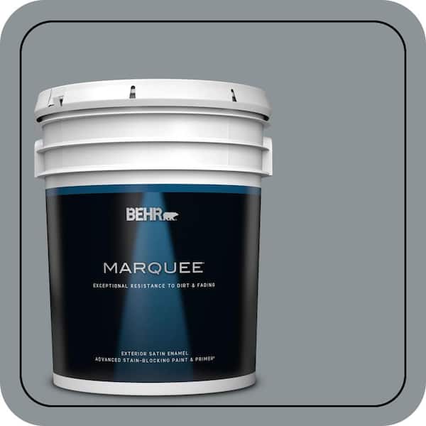 BEHR MARQUEE 5 gal. Home Decorators Collection #HDC-NT-27 Millennium Silver Satin Enamel Exterior Paint & Primer
