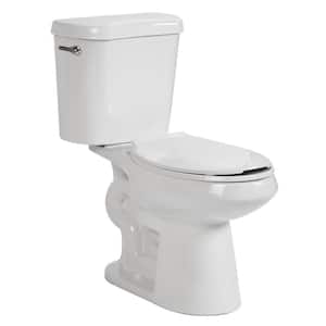 All-In-One 2-piece 1.28 GPF Single Flush Elongated High Efficiency Toilet in White