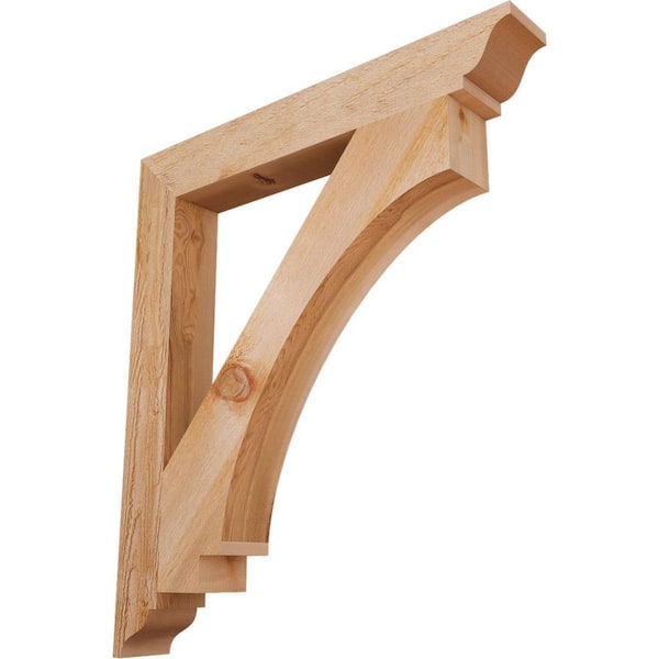 Ekena Millwork 4 in. x 34 in. x 30 in. Western Red Cedar Imperial Traditional Rough Sawn Bracket