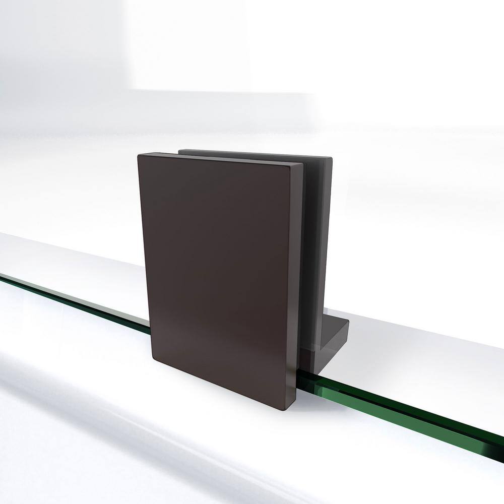 Quatra Plus 46" x 72" Frameless Hinged Shower Enclosure in Oil Rubbed Bronze