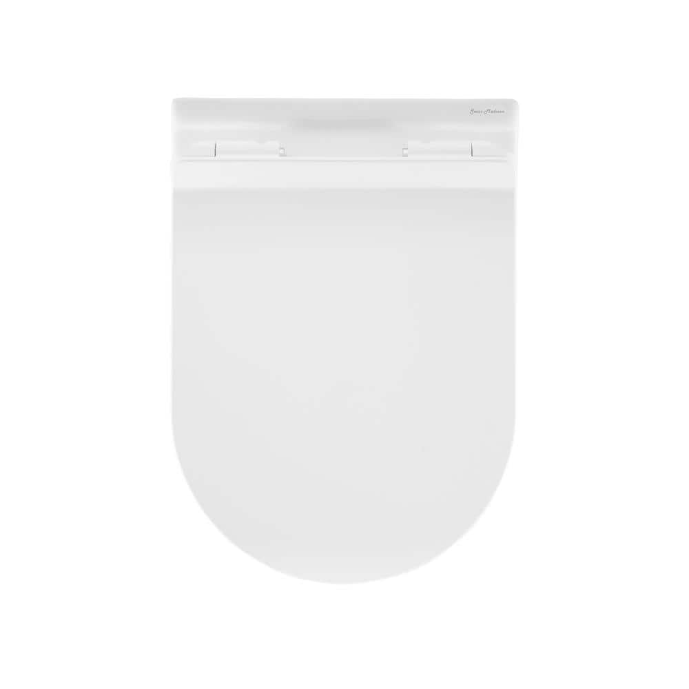Glossy White Ceramic Wall Mounted Elongated Toilet
